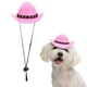 thumbnail image 1 of Sombrero de Vaquero para Perro Uxcell, Mini Sombrero de Vaquero para Mascota con Correa de Barbilla Ajustable, Gorra de Cosplay (Rosa, S), para Perros y Gatos, 1 of 7