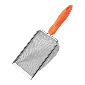 Ioensy - Pala Para Arena De Gatos, Pala Para Arena De Metal Portátil Para Mascotas, Suministros Para Conejitos, Cachorros, Malla 10