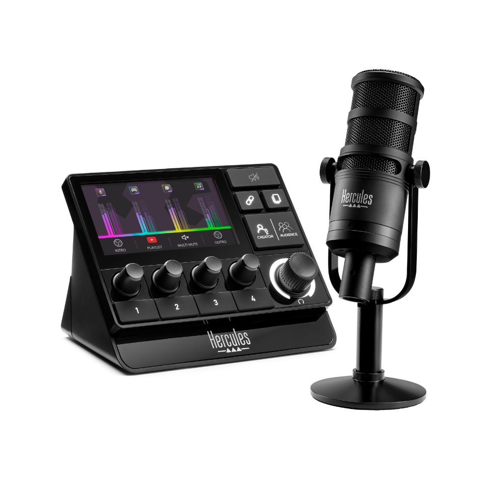 Hercules Dj Stream Essentials Kit Xlr Ww – Kit Profesional Para Streaming