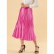 thumbnail image 5 of Falda de fiesta plisada midi con cintura elástica metálica para mujer NOMADIC NOOK S Rosa Rojo, 5 of 7