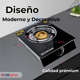thumbnail image 2 of Cocina Encimera a Gas Licuado Vidrio 1 Plato Negro+Kit de Instalación, 2 of 7