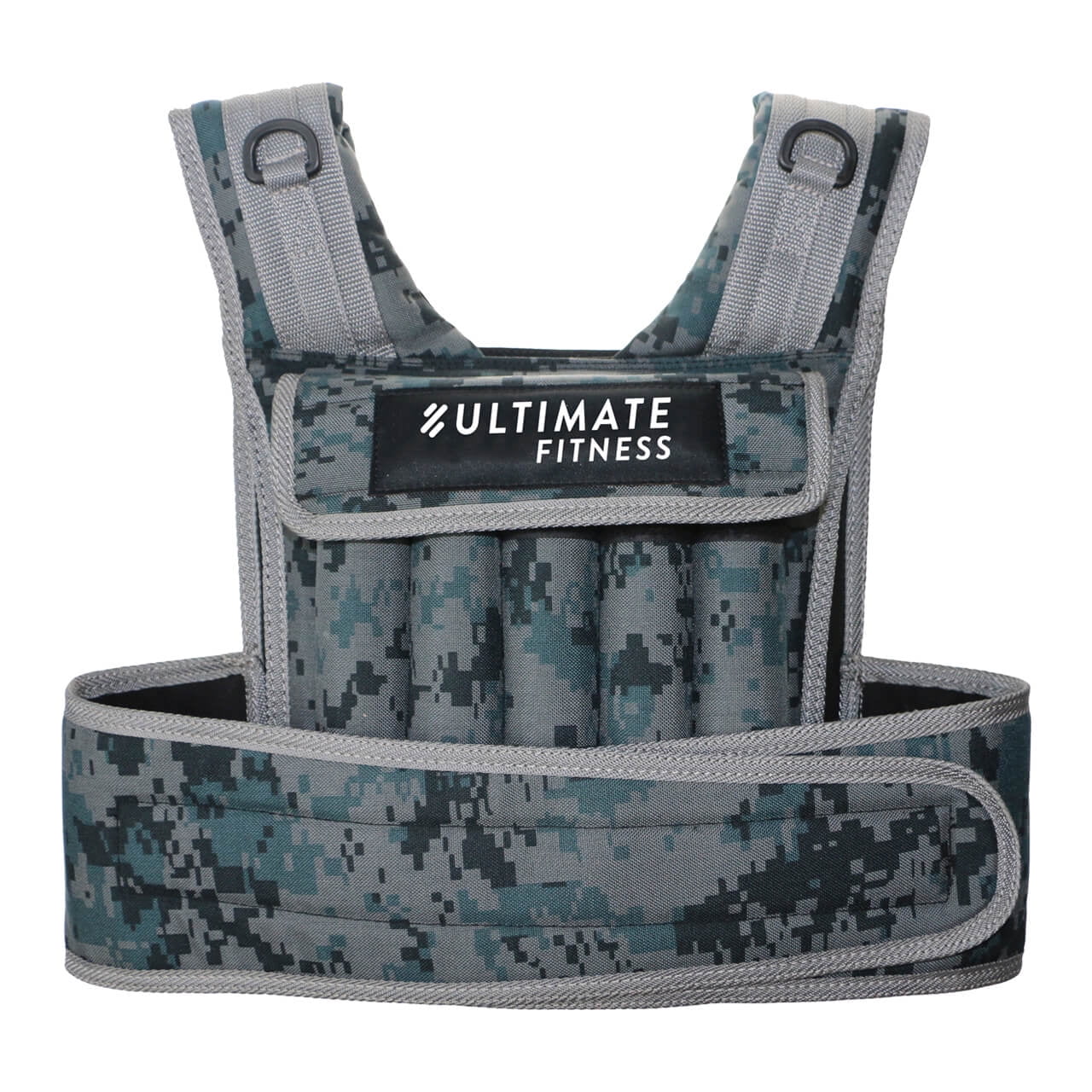 Ultimate Fitness - Chaleco Peso 20 Kg Intercambiable Pro Camuflaje