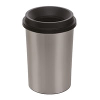 Basurero 25L De Metal Rimax Ruedas No Plata