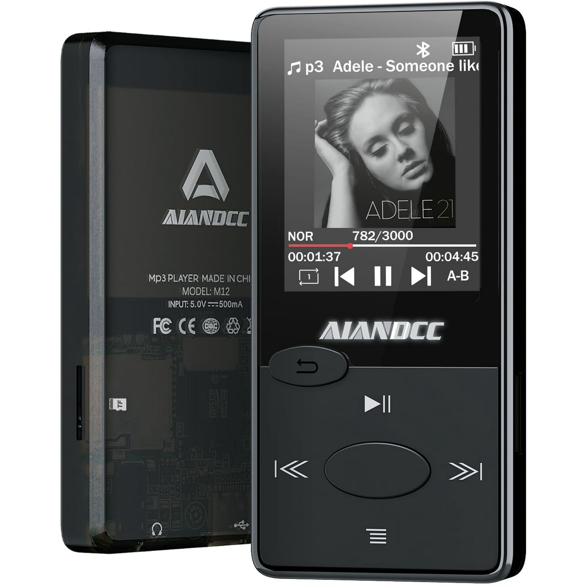 Reproductor Mp3 Aiandcc Bluetooth 5.3 Hifi Sound 32 Gb Con Radio Fm