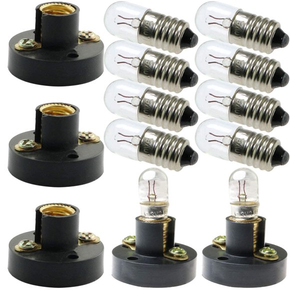 Portalámparas MEETOOT 6,3 V (10 unidades) + 5 Soportes