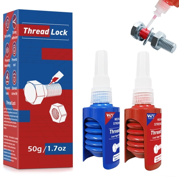 Bloqueador de roscas WAN2TLK 50 ml x2 azul y rojo – Fuerza media y alta