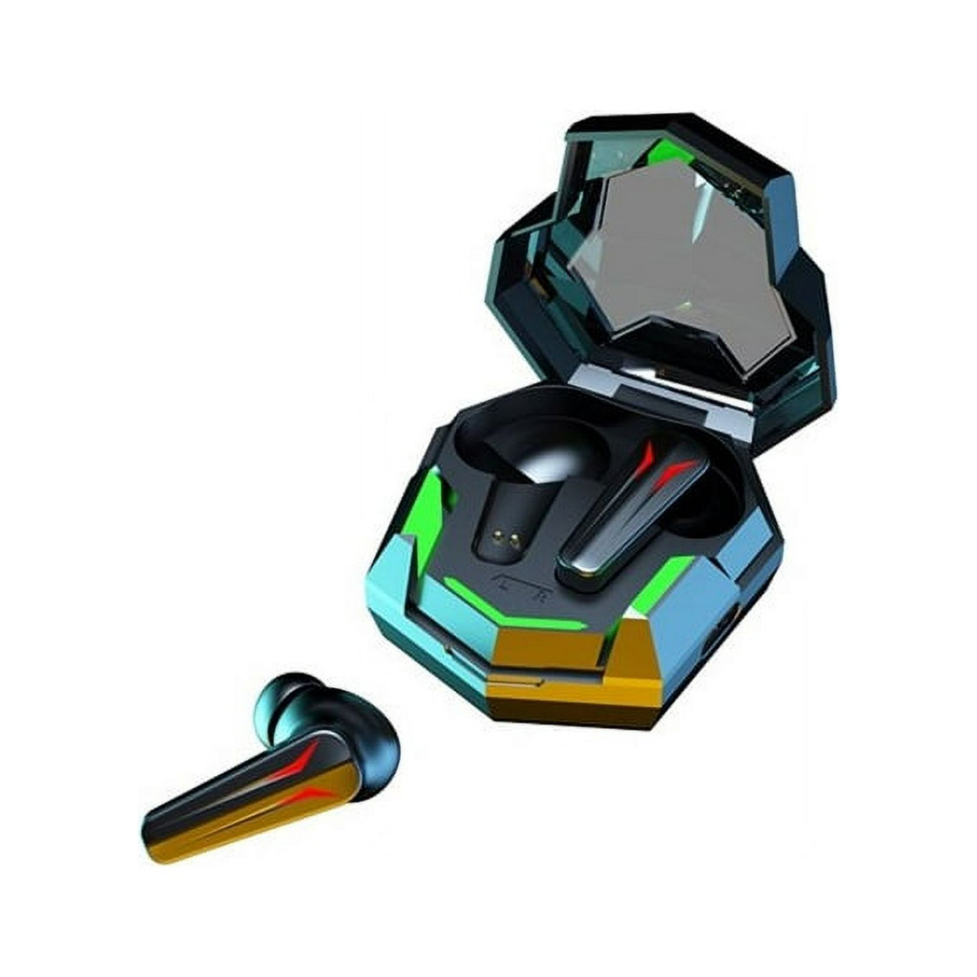 Genérico - Audífonos Ultra Bass Hi Fi + Powerbank + Led + Tws + Gamer Rojo