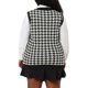 thumbnail image 3 of Agnes Orinda Conjuntos de Halloween para Mujeres Tallas Grandes Chalecos de Punto con Cuello en V de Pata de Gallo 4X Negro Blanco, 3 of 8