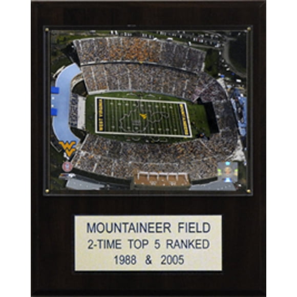 Placa conmemorativa de estadio NCAA Football Mountaineer Field at Milan Pusker
