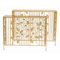 Genérico - Set 2 Mesa Centro Auxiliar Lateral Decorativa Floral Jhn