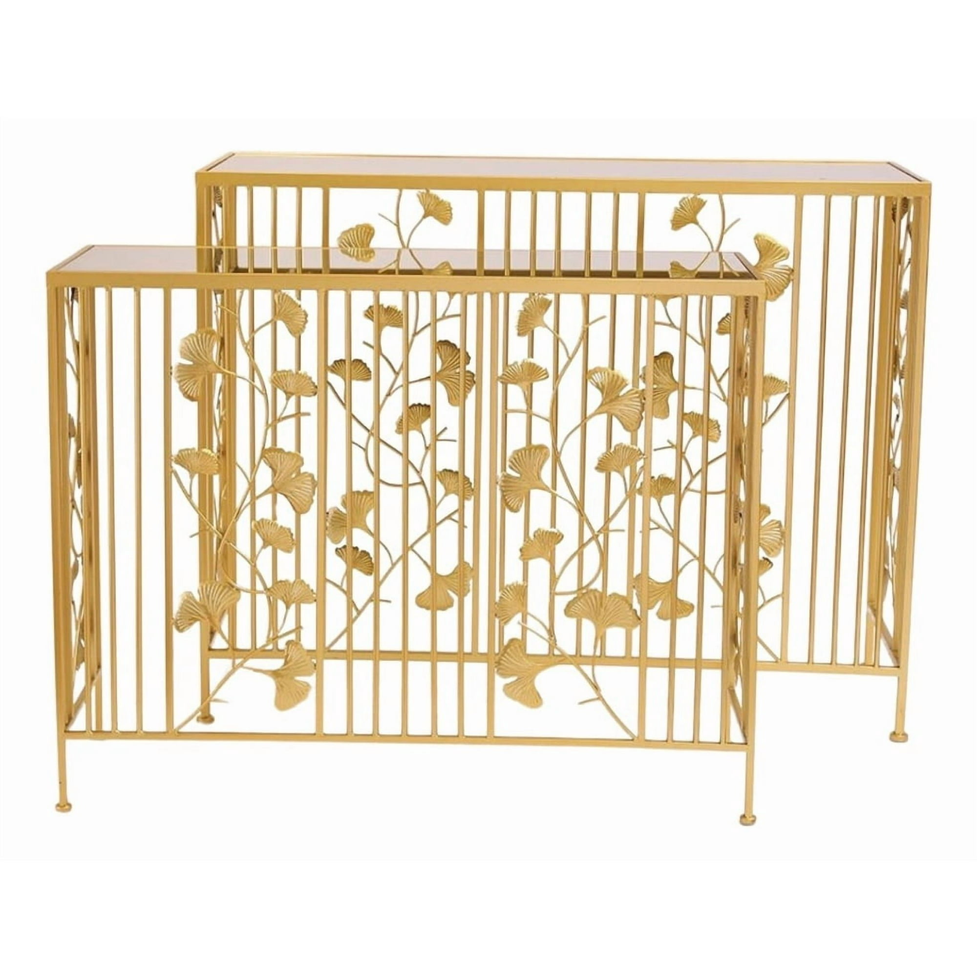 Genérico - Set 2 Mesa Centro Auxiliar Lateral Decorativa Floral Jhn