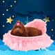 thumbnail image 2 of Cama para perros y gatos pequeños, con autocalentamiento, ideal para cachorros de interior, con lazos de princesa y corazón de encaje, elegante y cálida (rosa), 2 of 3