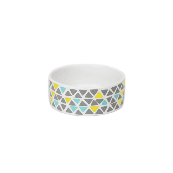 Plato De Cerámica Para Perro / Gato Talla S - Mosaico Celeste