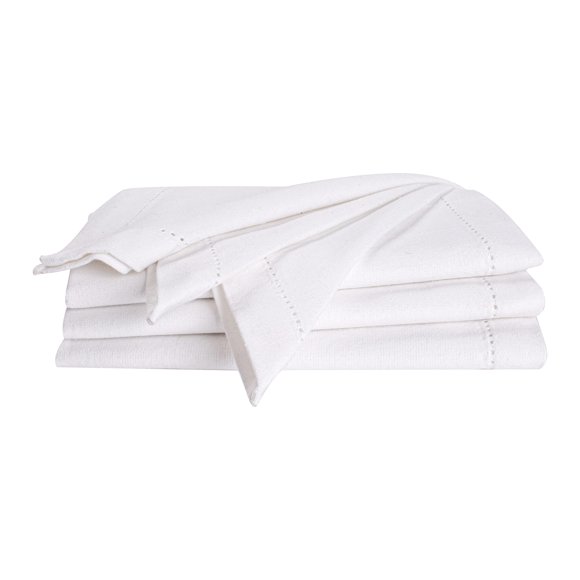 Servilletas de Tela Palisa 45x45 cm Blanco Algodón - Juego de 4