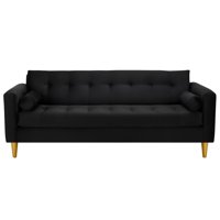 Bodevir - Sofa Retro 3Cg Felpa 01 Negro