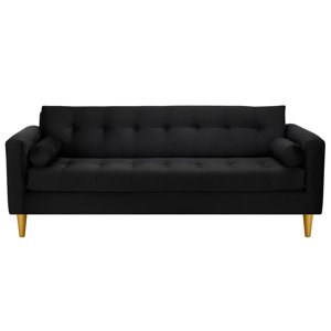 Bodevir - Sofa Retro 3Cg Felpa 01 Negro