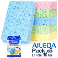 Aileda Esponja Para Cocina 6 Pzas/Pqt Esponja Multicolor (En Total 30 Unidades)
