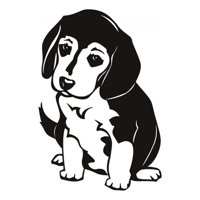 Rienda Libre Graphics - Decomural Beagle Puppy Dog Ws-18698