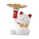 thumbnail image 4 of Estatua De Gato De La Suerte, Bandeja De Almacenamiento Creativa De Resina Para Gato, Estante Para El Hogar Y La Oficina, Color Blanco, 4 of 5