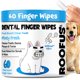 thumbnail image 1 of Toallitas dentales para perros ROOFUS THE DOG - Pack de 60, aroma a menta, 1 of 9