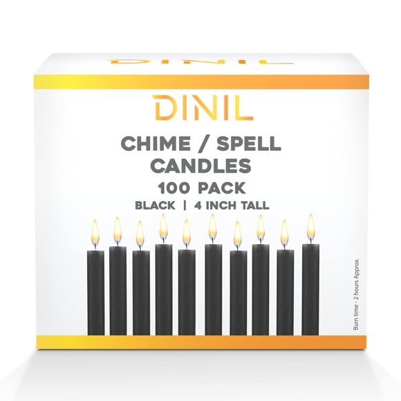 Velas de Hechizo Dinil 100 unidades 10 cm negro sin aroma