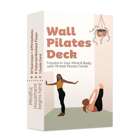 Cartas de Pilates en la Pared Raptor Studio: Kit de 76 ejercicios para el hogar
