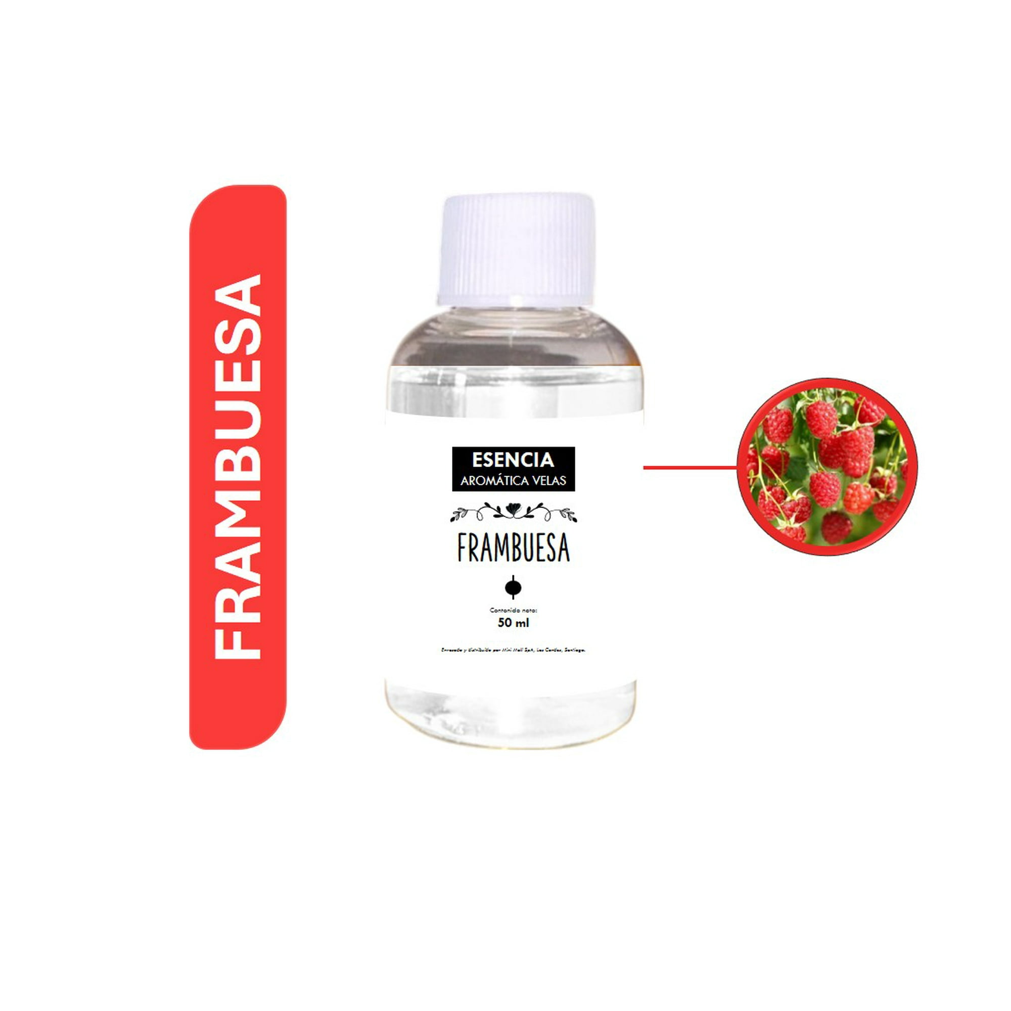 Aromas Mini Mall - Esencias Aromáticas Pura Para Velas De Soya Y Parafina 50ml Frambuesa