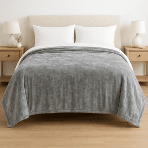 Genérico - Frazada Sherpa Invierno Manta Polar Lisa 2 Plazas 200X230