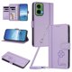 thumbnail image 1 of Funda Cartera Trébol para Motorola Moto G35 5G con Ranuras Tarjetas y Carga Inalámbrica Morado claro, 1 of 6