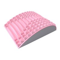 Magideal - Camilla Para Cuello Y Espalda, Dispositivo Relajante Lumbar, Masajeador De Espalda Baja Con Soporte Lumbar, Crujidor De Espalda Para Silla, Coche, Rosa