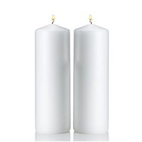 Candle - Pack 2 Velas Blancas 10X5 Cm