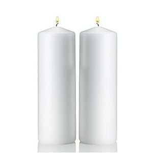 Candle - Pack 2 Velas Blancas 10X5 Cm