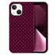thumbnail image 1 of Funda DuiDuiQ para iPhone 13/14 (6,1") en color vino con lunares, 1 of 9