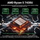 thumbnail image 2 of Ordenador portátil HP FHD Ryzen 5 7430U de 17,3 pulgadas, 16 GB de RAM, 756 GB, SSD Win11, 2 of 9