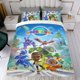 thumbnail image 4 of RoboGobo Conjunto de sábanas temático, trío de piezas, cómodo y amigable con la piel, diseño único, regalo de decoración para el hogar para familiares, amigos y fans,140cm *210cm, 4 of 6