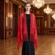 thumbnail image 4 of INSPIRE CHIC Bufanda de Encaje Sólido para Mujer con Borlas, Chal Largo de 73.2"x23.6", Elegante Pañuelo para Banquete de Boda 73.2x23.6"(LxW) Rojo, 4 of 6