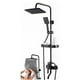 thumbnail image 1 of Hermosa Columna Redondo De Ducha Negra Mate 3 Funciones, Cabezal de ducha cuadrado, 1 of 7