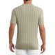 thumbnail image 3 of INSPIRE CHIC Camisa Polo de Hombre con Textura de Punto Cuello de Punta Manga Corta Polo Tops 2XL Gris Caqui, 3 of 6