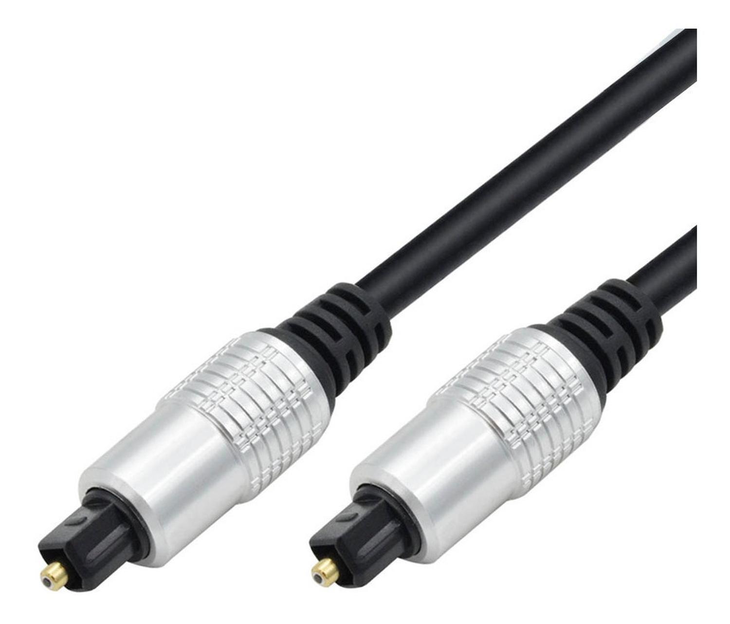Gen - Cable Optico Audio 5Mts Toslink Grueso 5Mm Diametro Negro