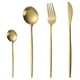 thumbnail image 1 of Juego de cubiertos de 16 piezas con acabado satinado, para 4 personas, incluye cuchillos, tenedores y cucharas, de acero inoxidable de primera calidad para cocina, apto para lavavajillas., 1 of 5