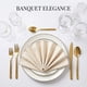 thumbnail image 5 of REGALWOVEN Paquete de 12 Servilletas de Tela, Servilletas de Algodón Lavables para Restaurante, Bodas, Eventos y Fiestas Beige 18x18 pulgadas, 5 of 6