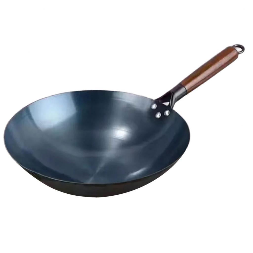 Bothyi - Sartén Wok Ollas Para Hervir Mango De Madera Utensilios De Cocina Saltear Sartenes Universales Wok Antiadherente 32 Cm