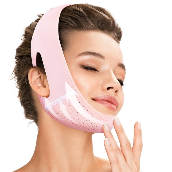 Mascarilla elevadora Chin Strap V Line Juskaa, reutilizable, rosa claro