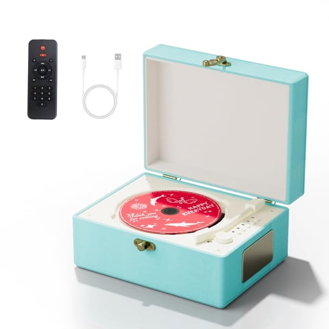Yintiny Blue Time Music Box Reproductor De Cd Con Altavoz Recargable