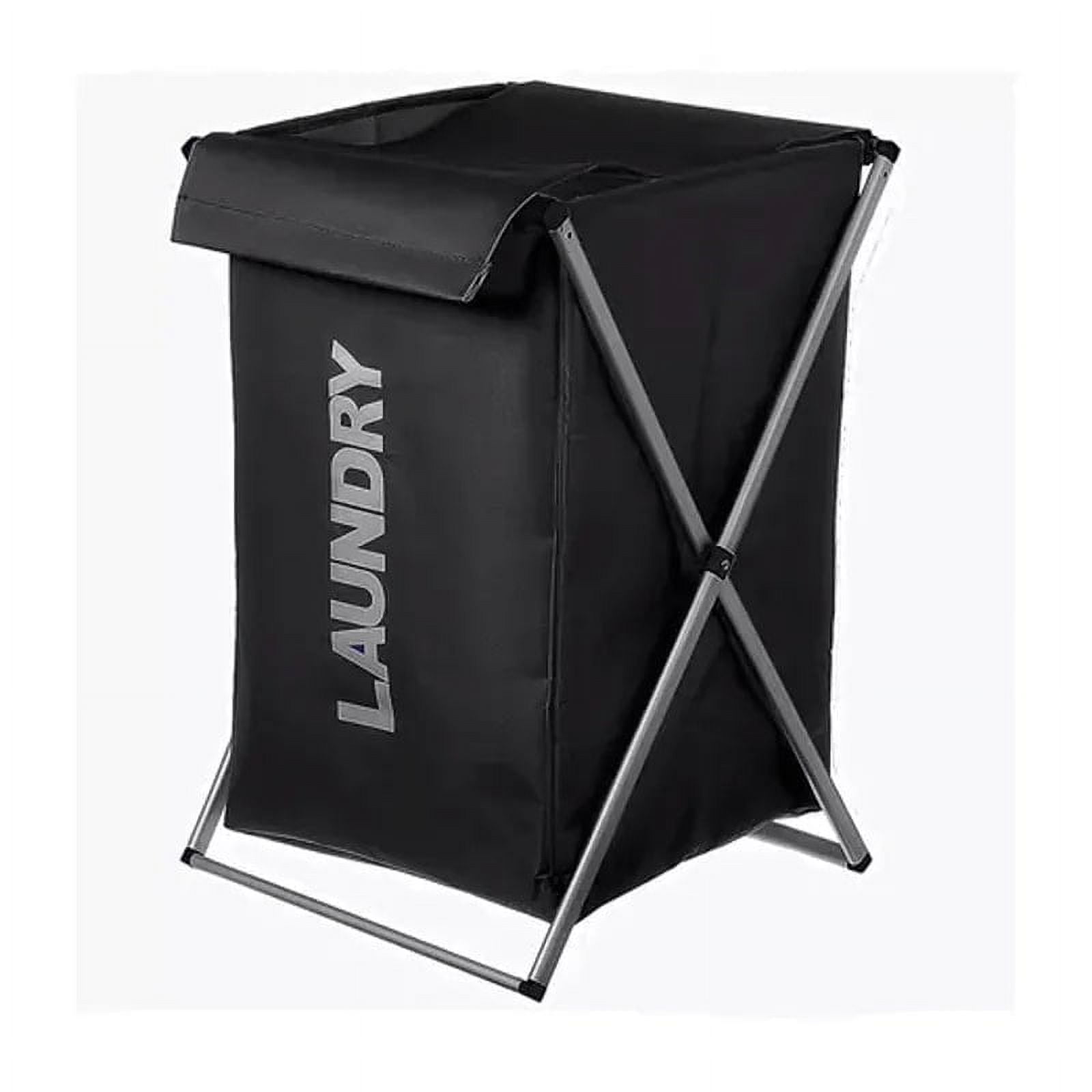 Genérico - Cesta Canasto Ropa Sucia Plegable De Tela Negro Diseño Practico