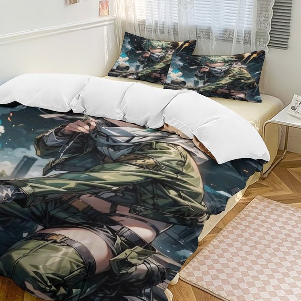 Sword Art Online Anime Home Bed 3-piece Set Classic Japanese Anime Polyester Wash Student Dormitory Set