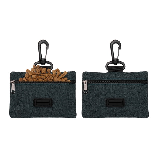 Uxcell Soporte para Bolsas de Excremento de Perro, Dispensador de Bolsas de Desechos para Mascotas, Bolsa de Premios para Perros con Clip de Tela Oxford, Portátil, Reutilizable, Fácil de Limpiar