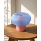 thumbnail image 1 of Lámpara de Mesa Velador SLVJE Mist E27 Impresa en 3D 22 x 24 cm Rosa pálido / Celeste + Ampolleta, 1 of 1