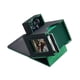 thumbnail image 1 of Caja de cartas Mage Tech para MTG Commander con bandeja para dados, color negro y verde, 1 of 6