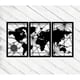 thumbnail image 2 of Tríptico mapamundi MDF 150x80 cm Negro, 2 of 2